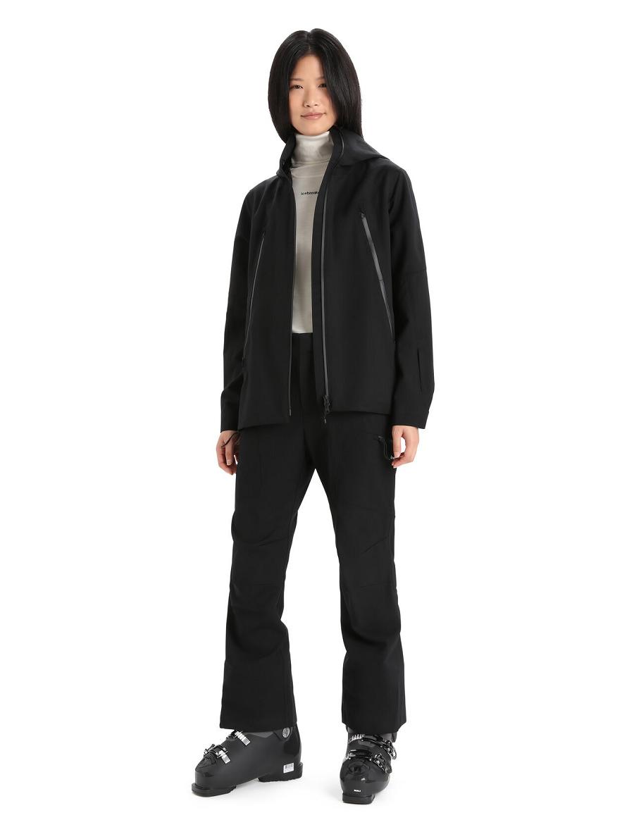 Vestes Icebreaker Shell+™ Merino Encapuchonné Femme Noir | FR 1654MQZA